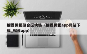 榴莲微视融合区块链(榴莲微视app网站下载_榴莲app)